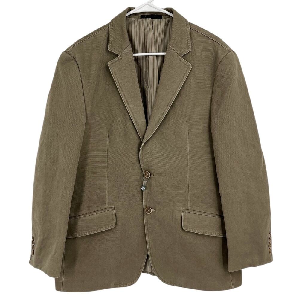 Madison Modern Fit Light Brown 2-Button Blazer Cotton Twill Men's 42 NEW